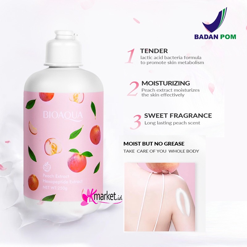 [BPOM] BIOAQUA Peach Extract Cleanser | Moisturizer | Exfoliation | Lotion