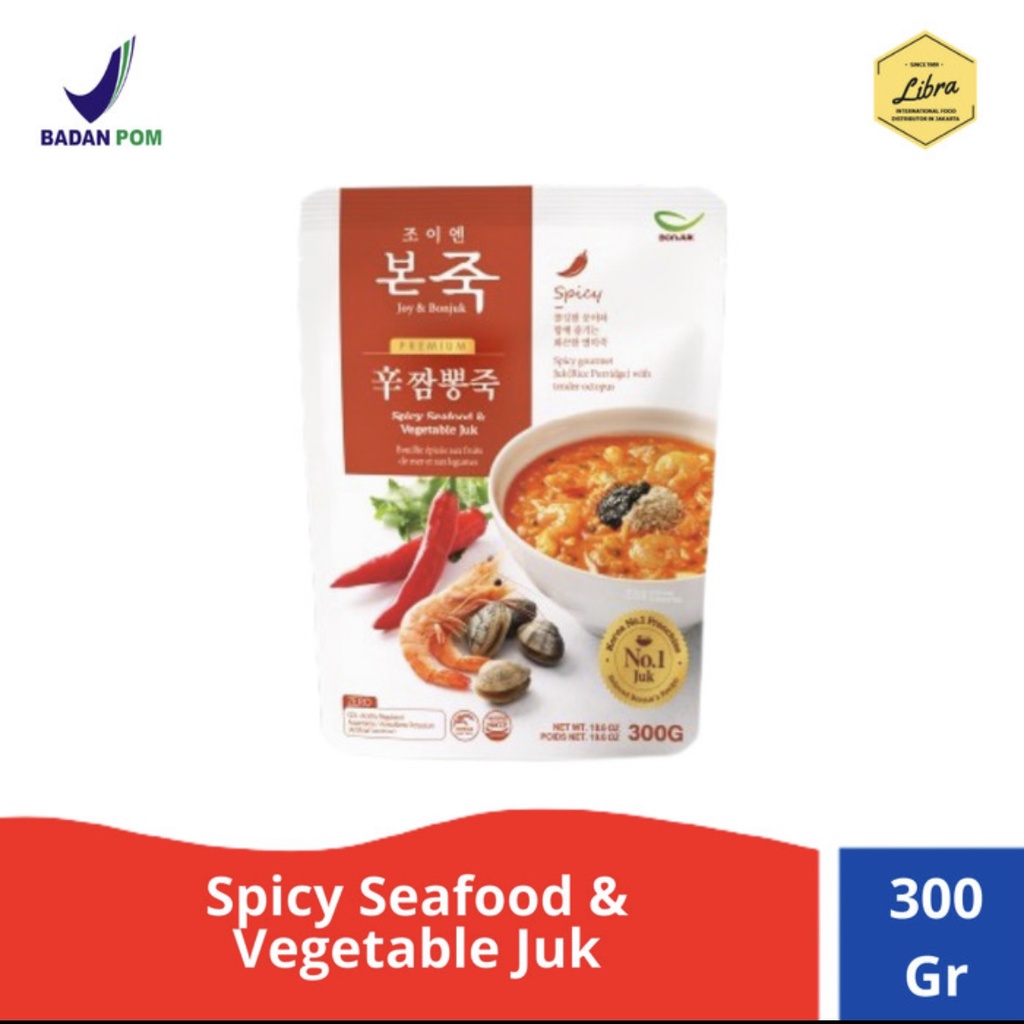 

Bonjuk Spicy Seafood & Vegetable Juk/ Bubur Seafood Pedas 300 gr