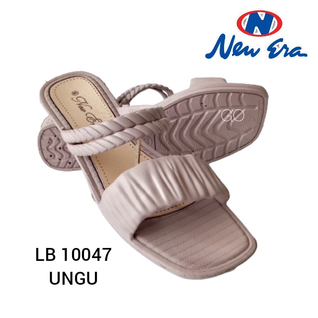 gos NEW ERA LB 10047 Sandal Wanita Kerut Tali Belakang Sandal Slop Wanita Karet Sandal Wanita Casual Best Seller