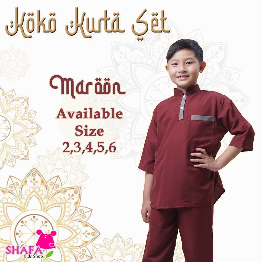 SETELAN KOKO ANAK / PAKAIAN MUSLIM ANAK LAKI-LAKI / SETELAN BAJU KOKO KURTA PAKISTAN USIA 2 - 8 TAHUN / BAJU KOKO ANAK LAKI-LAKI 04