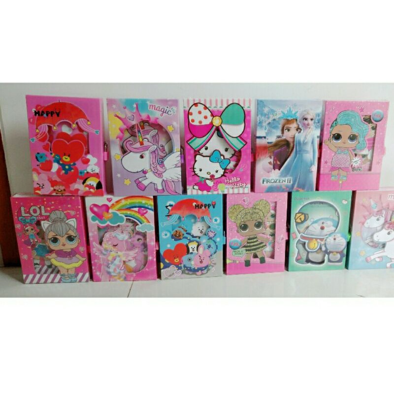 

Diary gembok karakter YH32K-B0413 / Diary kunci gembok karakter / Buku diary catatan
