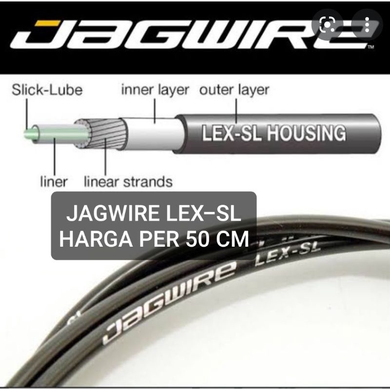 cable housing kabel shifter jagwire LEX SL outer luar operan sepeda slick lube bisa sepeda mtb seli lipat folding bike roadbike road bike touring federal untuk fd dan rd