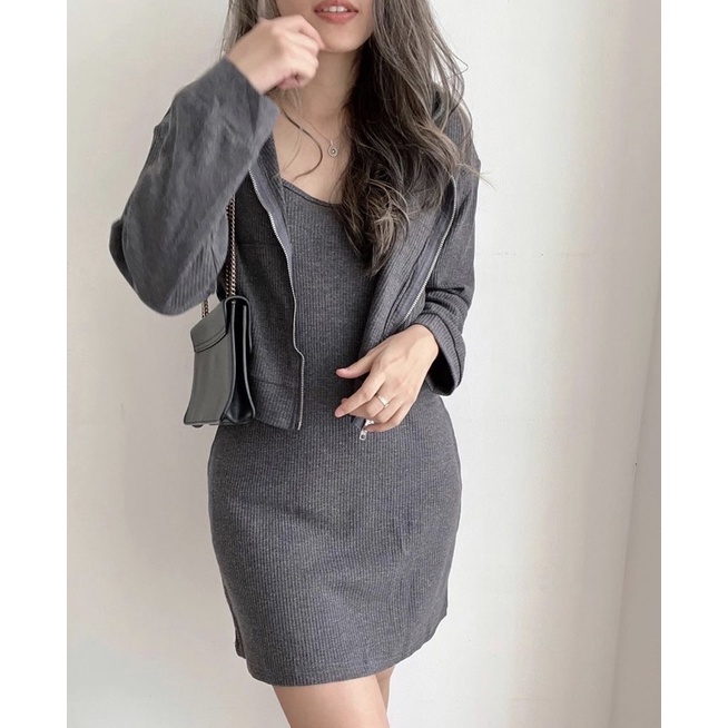 SET DRESS SUZY EC 8937 / SET DRESS DAN OUTER JAKET / DRESS SIMPLE POLOS PREMIUM SIMPLE / MINI DRESS 