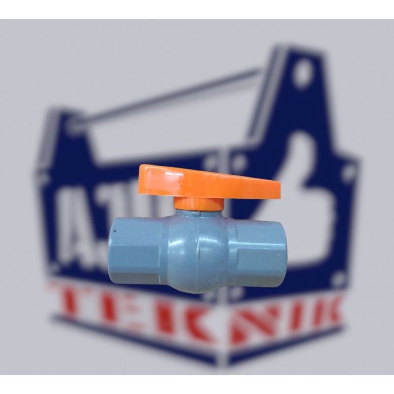 Ball valve 1/2 inch stop kran 1/2 inch plastik PVC vpr murah meriah