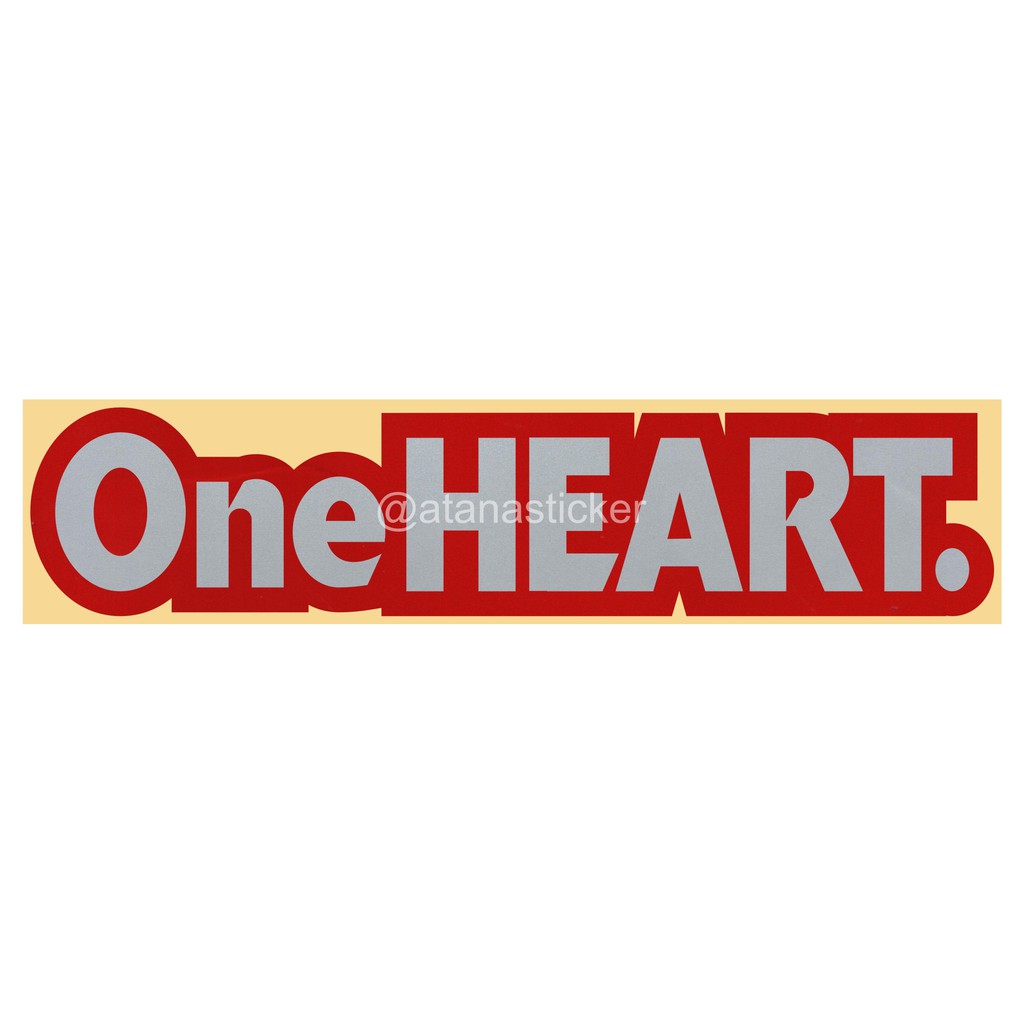 Sticker Cutting Logotype One Heart Satu Hati 20x4,5cm