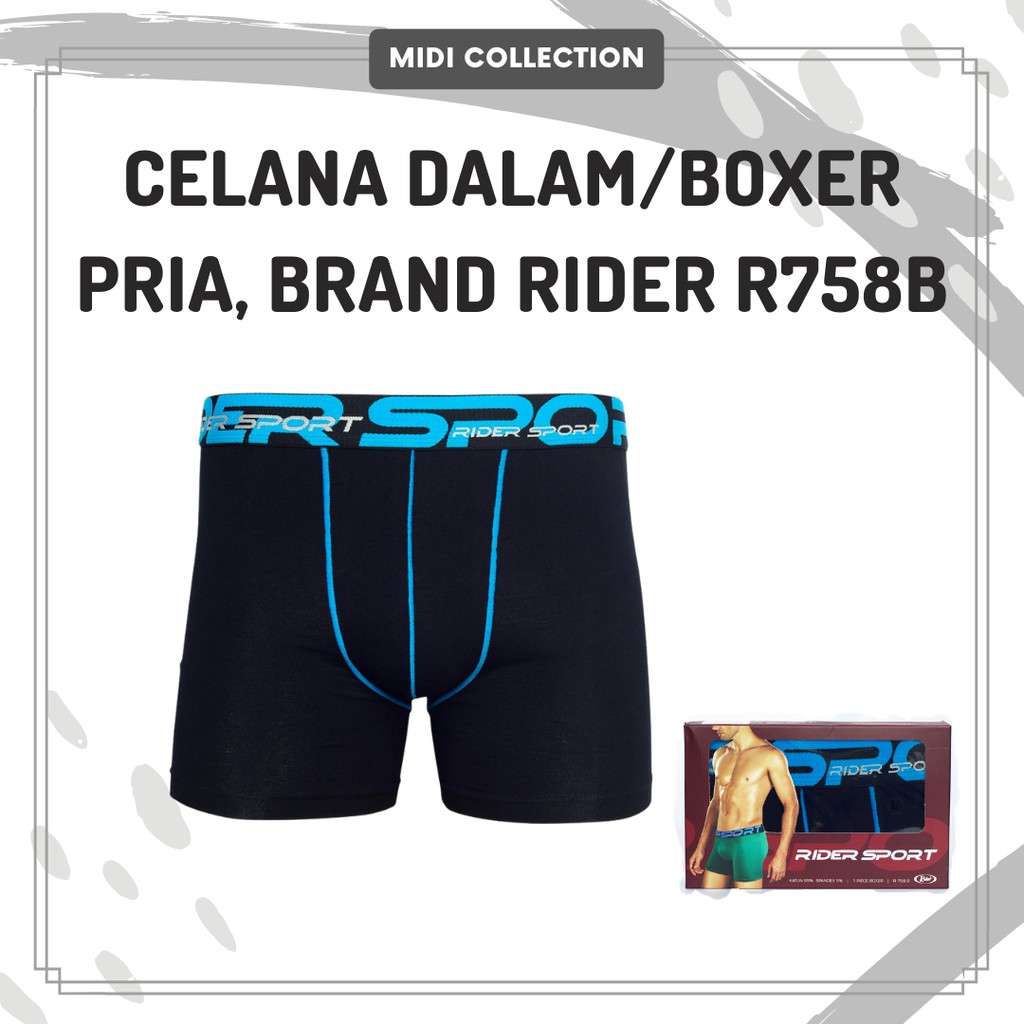 Celana Dalam / Sempak / Daleman Pria Boxer Rider Sport R 758 B