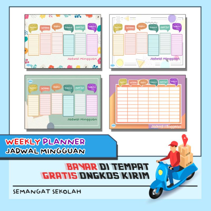 

JADWAL PELAJARAN WIPE CLEAN WEEKLY PLANNER BISA DITULIS DAN DIHAPUS | SCHOOL CLASS TIME TABLE WIPE CLEAN AESTHETIC