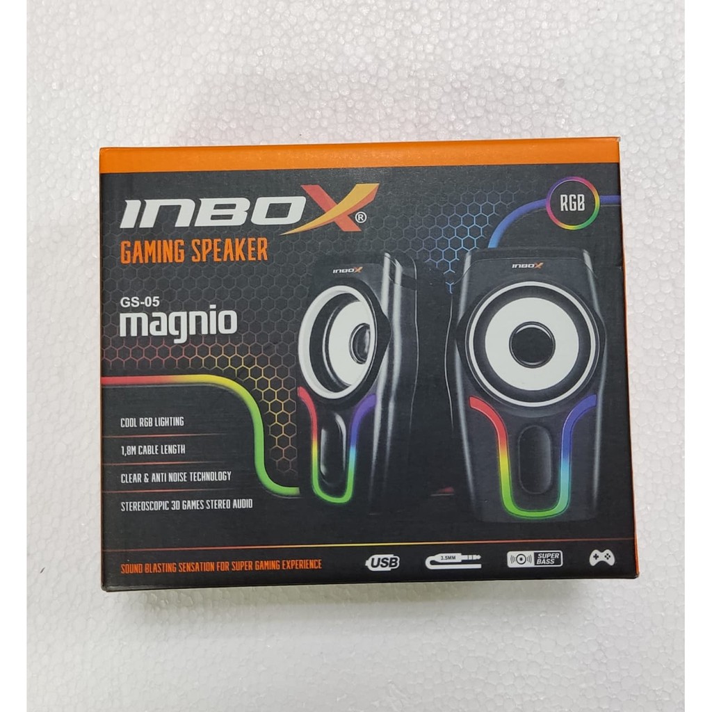 SPEAKER GAMING RGB INBOX GS05 MAGNIO/INBOX SPEAKER MAGNIO GS05