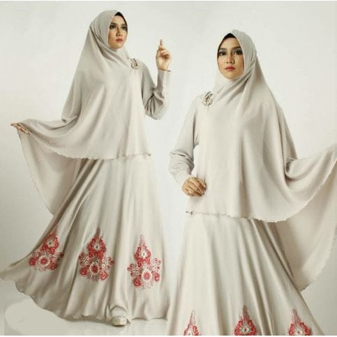 Promo Grosir Fashion Muslim Syari Zahara Putih SW gamis wanita wolly crepe Limited