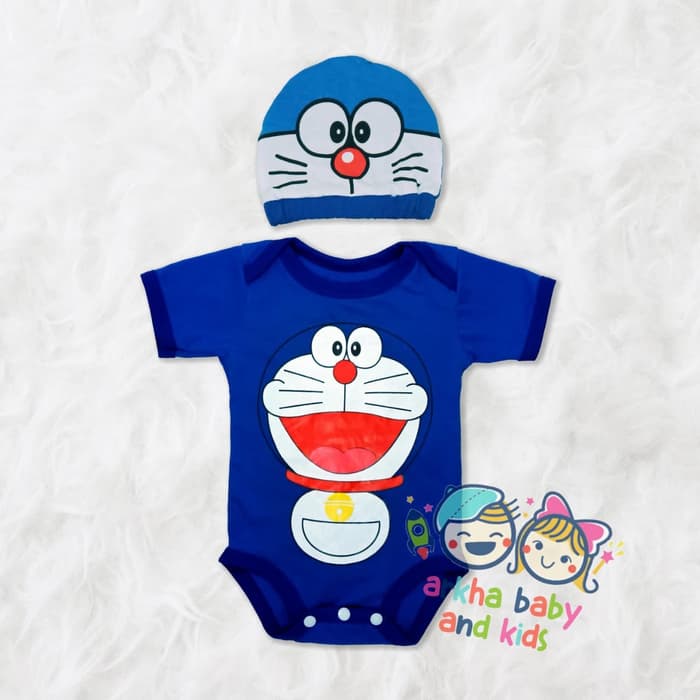 karakter baju jumper bayi doraemon/ baju bayi doraemon/jumper bayi karakter - 0-6 Kg