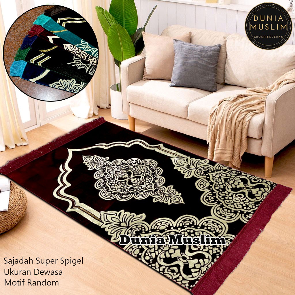 Sajadah Turki Dewasa Bahan Tebal Dan Lembut motif kiswah Perlengkapan Sholat Sajadah Murah