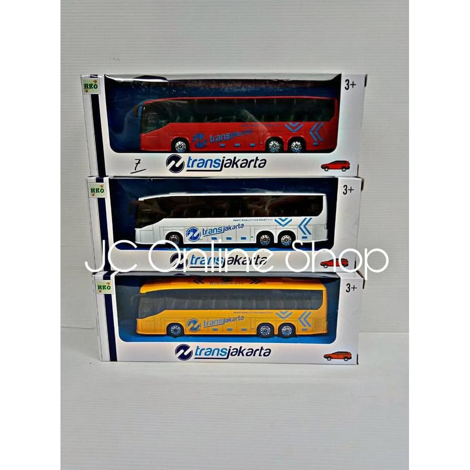 MAINAN New Bus miniatur diecast besi Transjakarta MURAH