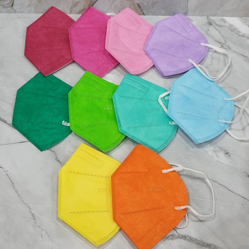 KN95 warna warni lembut