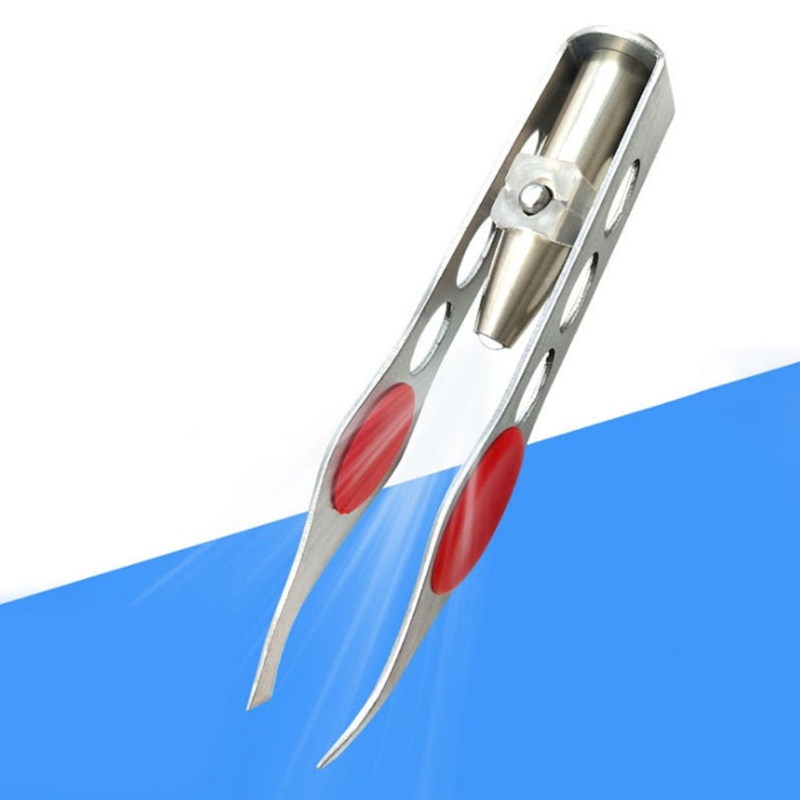 Zzz Pinset Stainless Steel Dengan Lampu LED