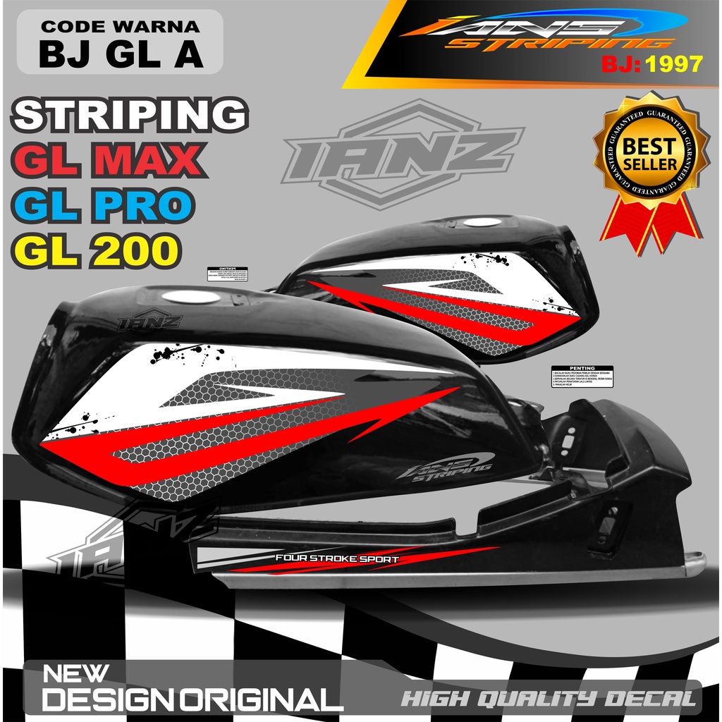 VARIASI STRIPING LIST BODY GL MAX GL PRO TERMURAH / STRIPING GL MAX TERBARU / STIKER MOTOR