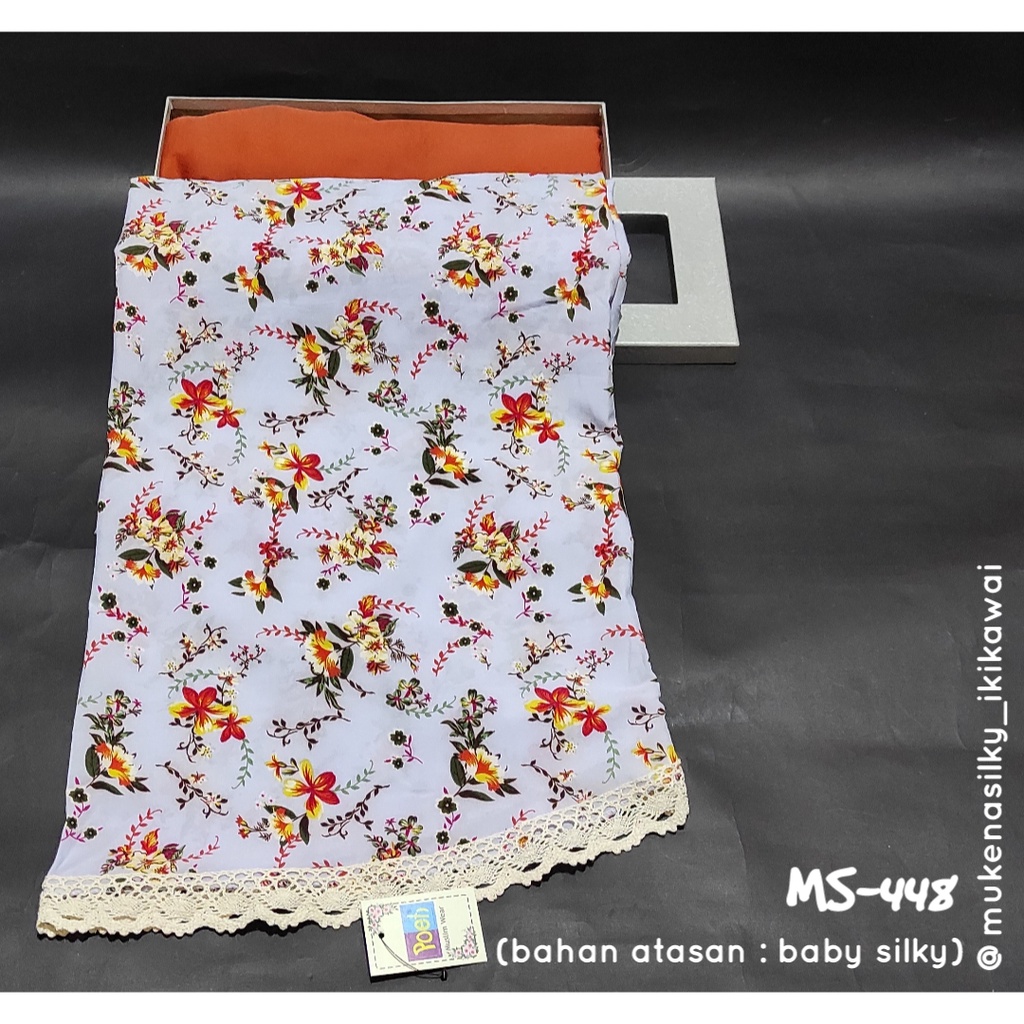 IKIKAWAI - Mukena Silky Mukena Poeti Mukena Dewasa Premium (MS-448)