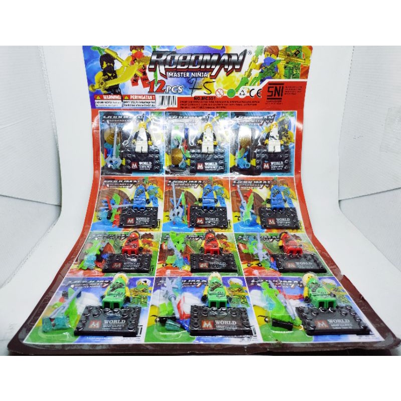 Mainan Roboman Lego master ninja/ Ninjago master isi 12pcs