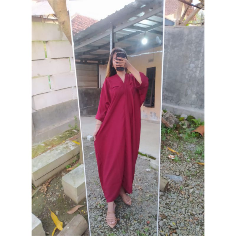 KAFTAN POLOS/KAFTAN TERMURAH/KAFTAN TERLARIS/KAFTAN WANITA/KAFTAN CASUAL/DRESS WANITA