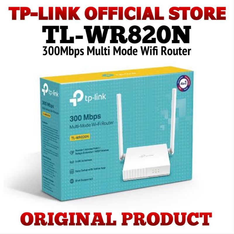 TP-LINK TL-WR820N / 820N WIFI ROUTER 300Mbps Garansi Resmi TP-Link Indonesia