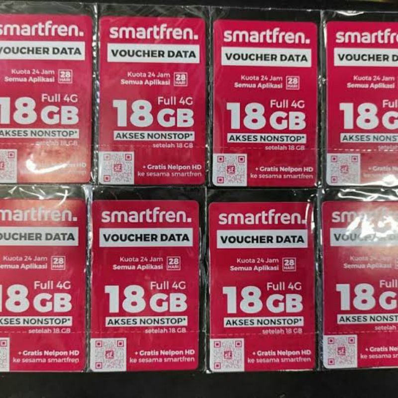 voucher Smartfren 18gb+unlimited