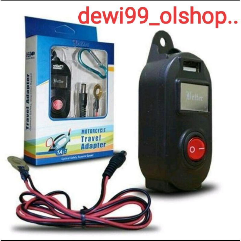 Charger hp untuk di aki motor better DT188,Gojek wajib punya