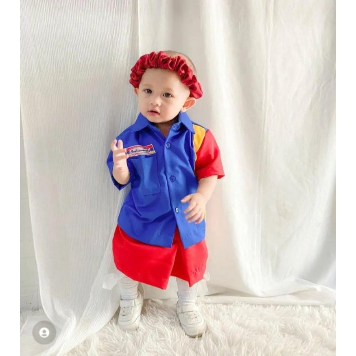 Kostum Photoshoot Seragam Indomaret Baby &amp; Anak // Kostum Anak Viral // Seragam Indomaret Junior