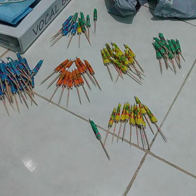 Edu-50pcs Payung Mini Warna Campur Untuk Dekorasi Pesta Cocktail