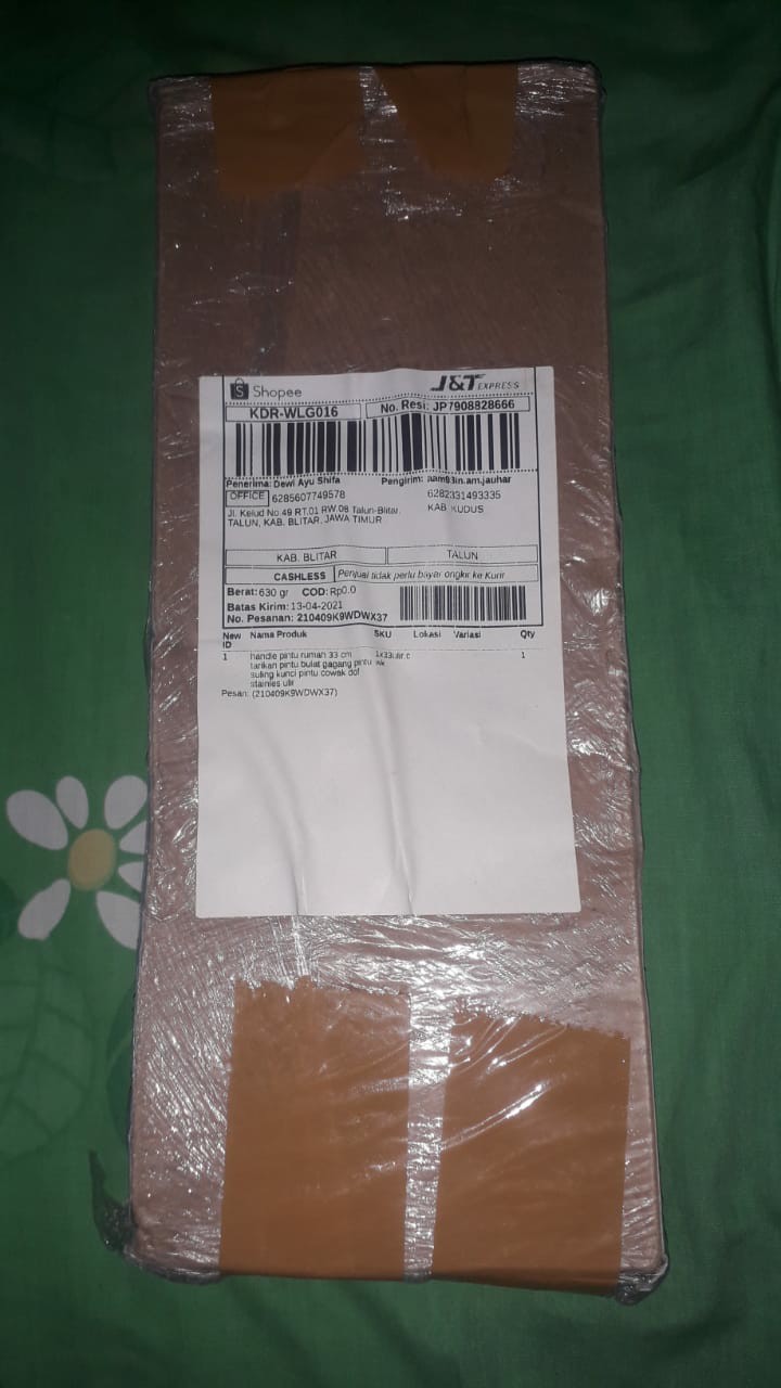 Handle Pintu Rumah 33 Cm Tarikan Pintu Bulat Gagang Pintu Suling Kunci Pintu Cowak Dof Stainles Ulir