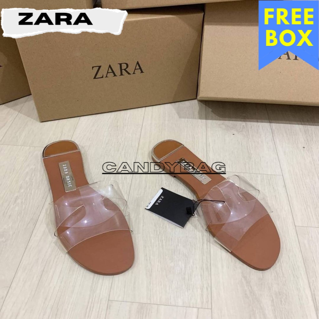 Flat Shoes Wanita - Zara Import Sandal Flat Wanita 125