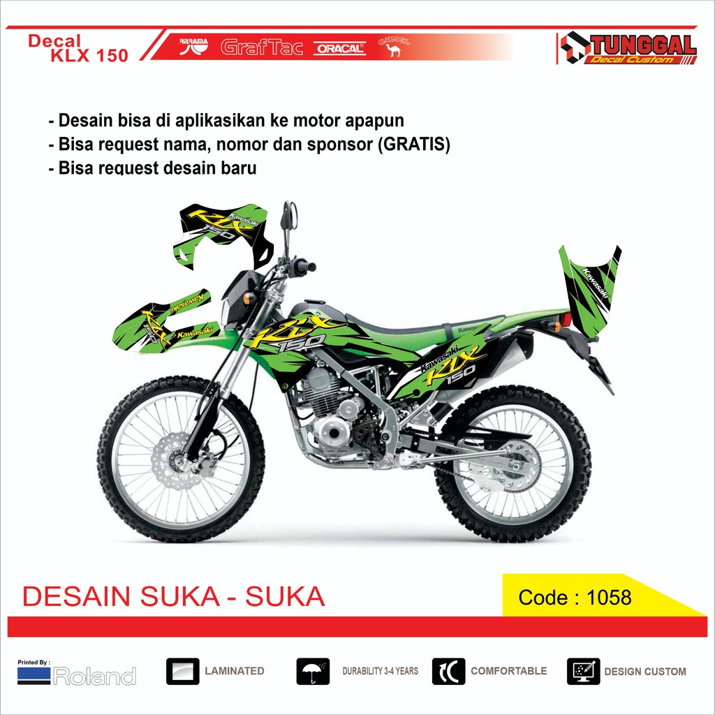 DECAL KLX 150 BF Supermoto