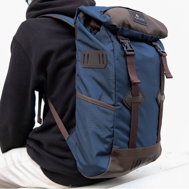 SKY SCRAPPER NAVY |ManNeedMe x URBAN| Tas Ransel Pria Tas Wanita Backpack ORIGINAL