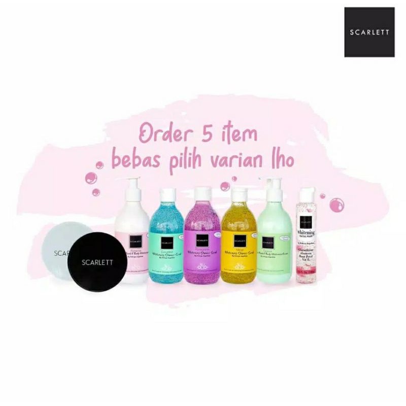 

SCARLETT WHITENING (DISKON BEBAS MILIH 5ITEM LOH) ORIGINAL 100% BPOM