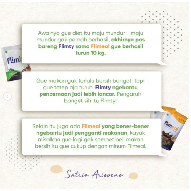 Flimty 1 Box 16 Sachet Minuman Flimti Fiber Serat - Pelangsing Diet Detox Agen Reseller Welcome