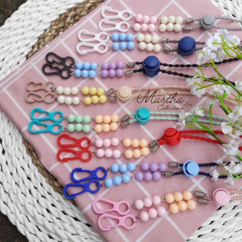 Strap Masker 2in1 Konektor  Grosir Headloop Tali Masker Kalung Masker Aksesoris Masker