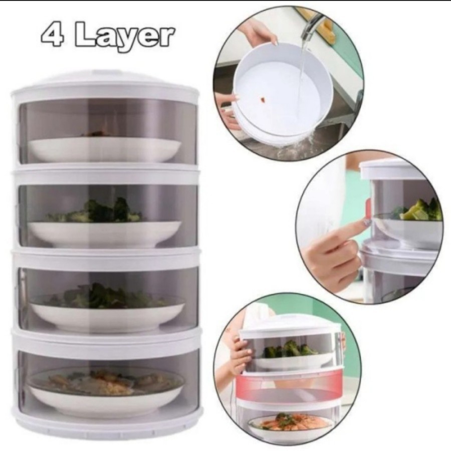 Tempat Penyimpanan Makanan 4 Susun TUDUNG SAJI Multilayer Food Storage