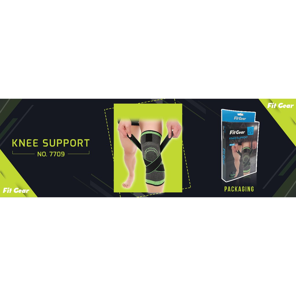 Adjustable Knee Support / Pelindung lutut bisa disesuaikan Fit Gear NO 7709 – Electric Series