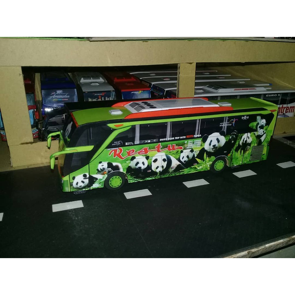 Miniatur Bus Restu Panda Shd Shopee Indonesia