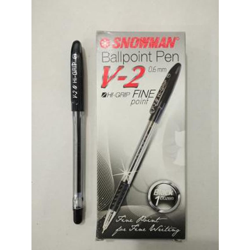 

BALLPOINT, BOLPEN, POLPEN, PULPEN V2 HITAM SNOWMAN