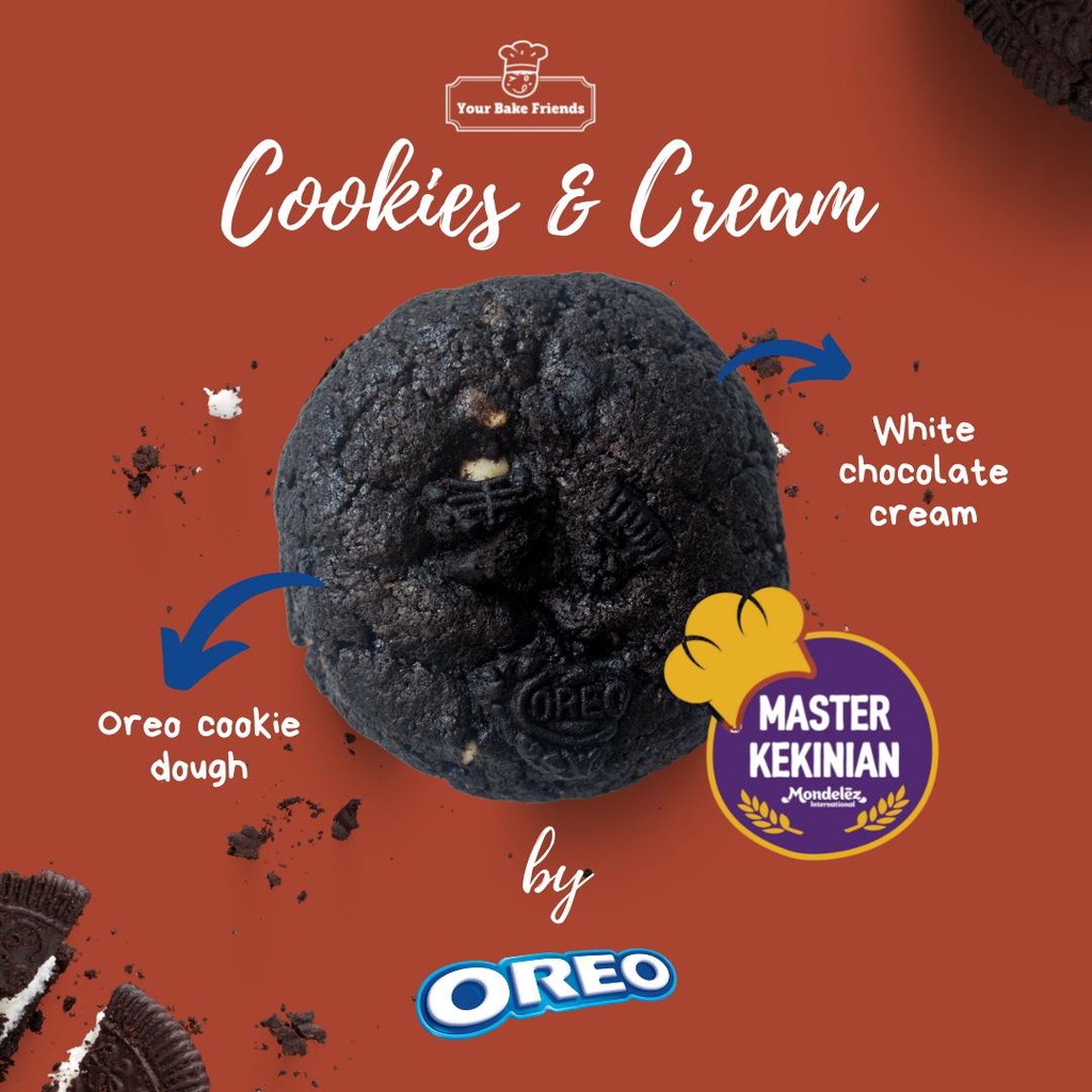 

6 Pcs Soft Cookies YourBakeFriends - Cookies and Cream by Oreo - Tanpa Gift Card