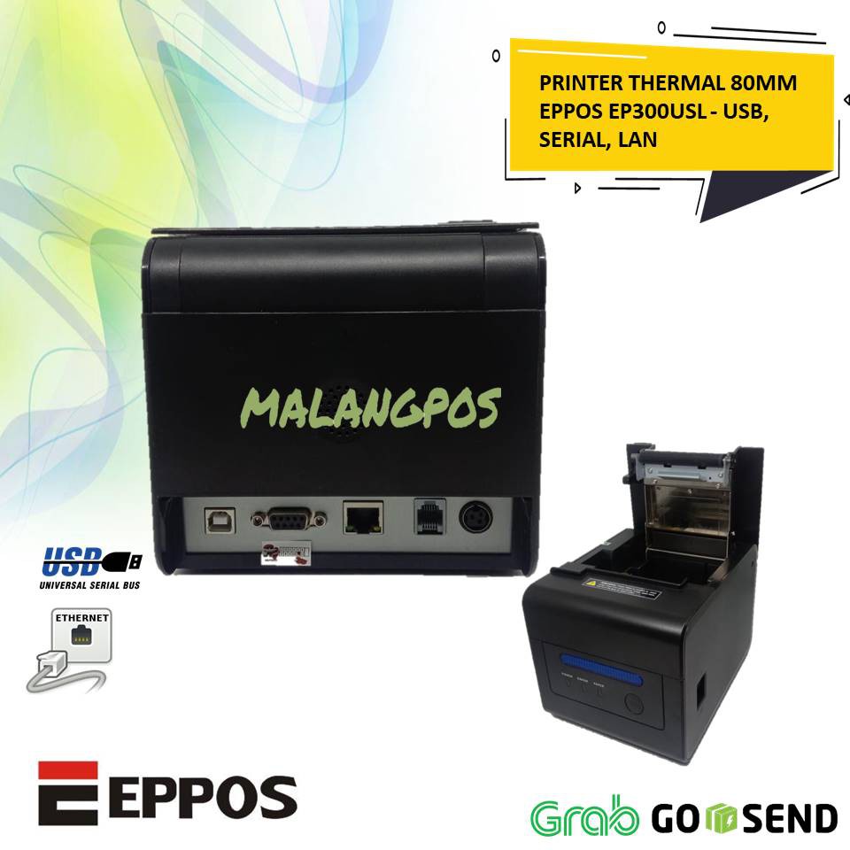 PRINTER KASIR THERMAL 80MM EPPOS EP300USL  USB SERIAL LAN PRINTER STRUK SUPERMARKET PPOB