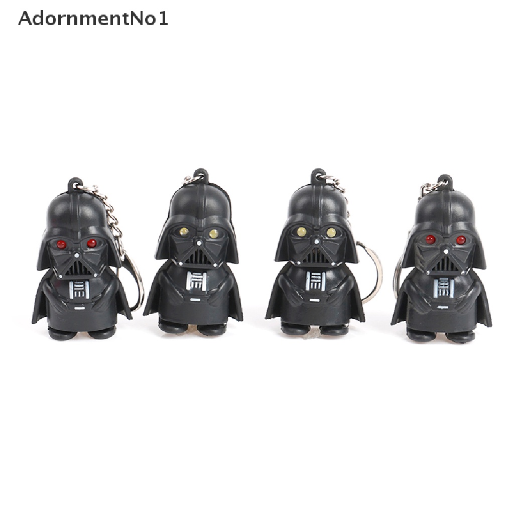 (AdornmentNo1) Gantungan Kunci Bentuk Darth Vader Star Wars Dengan Lampu LED Untuk Pria