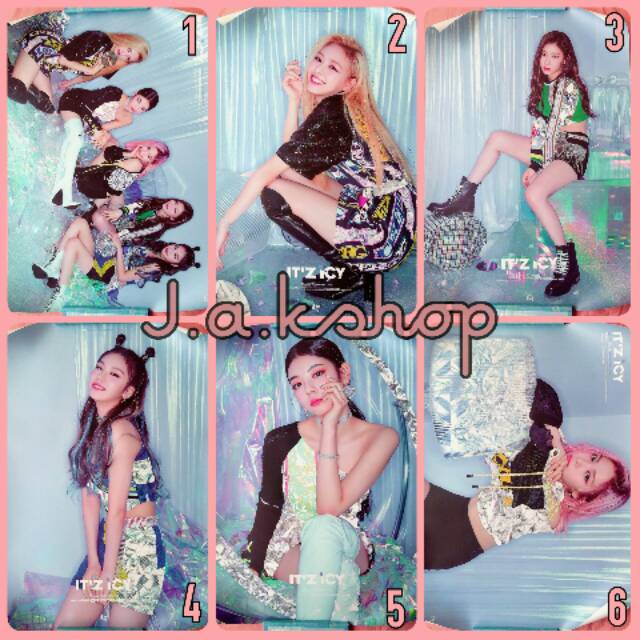 OFFICIAL POSTER ITZY ITZ ICY KPOP IT'Z ICY YEJI LIA RYUJIN CHAERYOUNG YUNA GROUP ALBUM KPOP ITZY