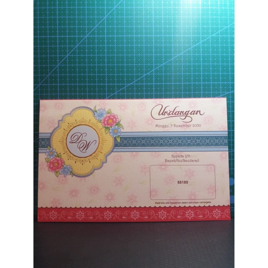 

Undangan Pernikahan Free Plastik + file setting Blangko ERBA 88189