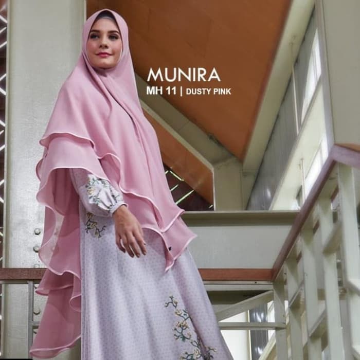 Promo Jilbab instan pet munira khimar pesta syari ceruti 2 layer   MH 11 Berkualitas