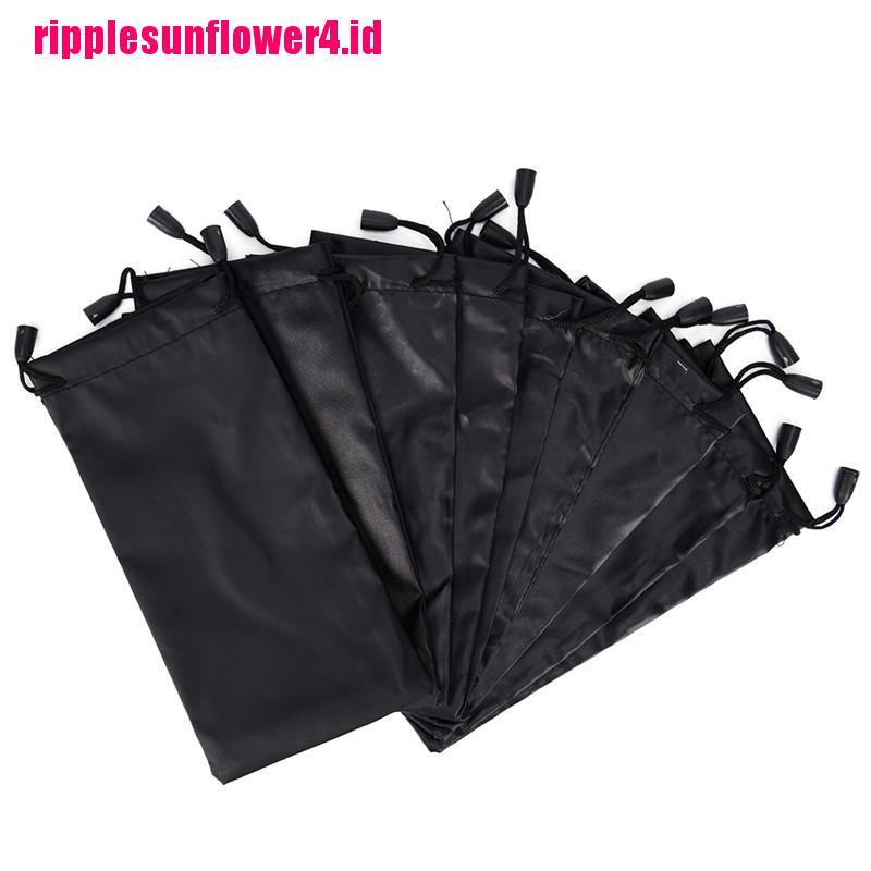 3 Pcs Kain Pembersih Kacamata Bahan Microfiber Lembut Warna Hitam