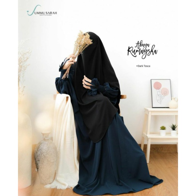 Preloved Abaya Rumaysha By Ummu Sarah Dark Tosca size L