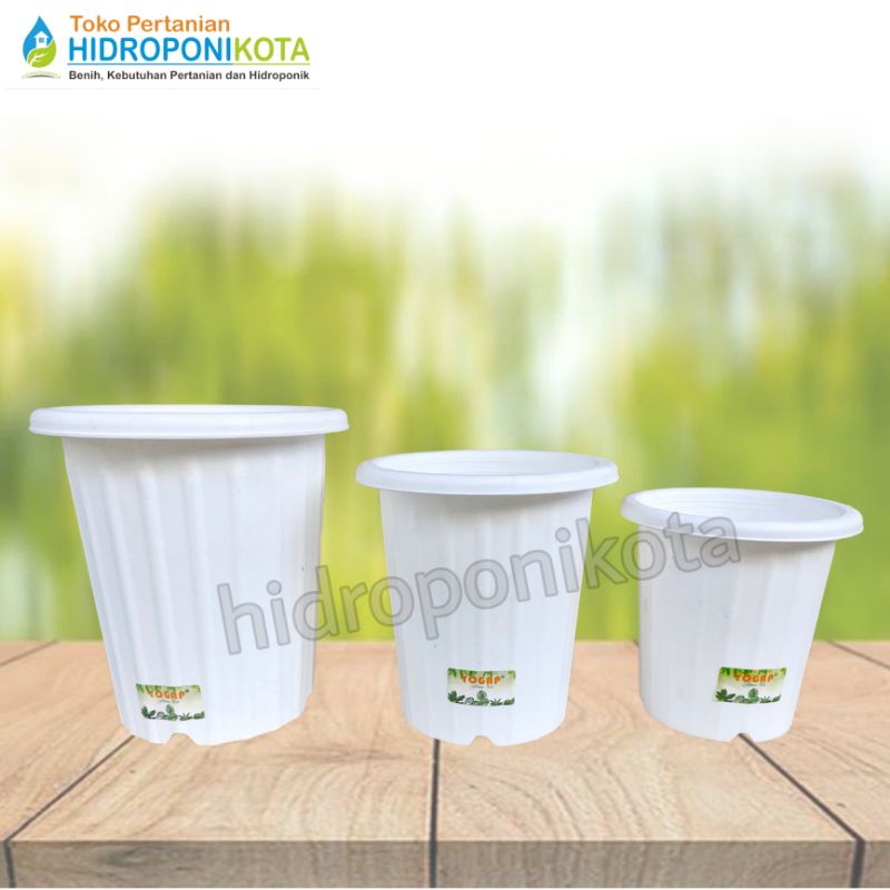 YOGAP - POT YOGAP YPT 13 putih - pot bunga - pot plastik - pot tanaman hias