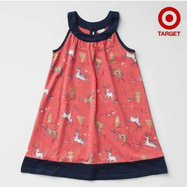 Dress Anak Perempuan Target Red Deer 6 Tahun
