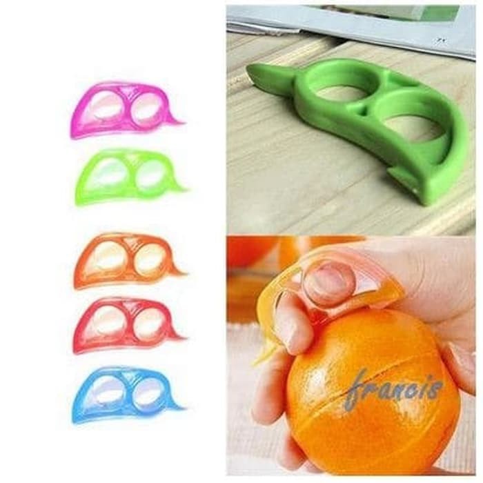 Orange Plastic Easy Slicer - Alat Kupas Jeruk/Lemon