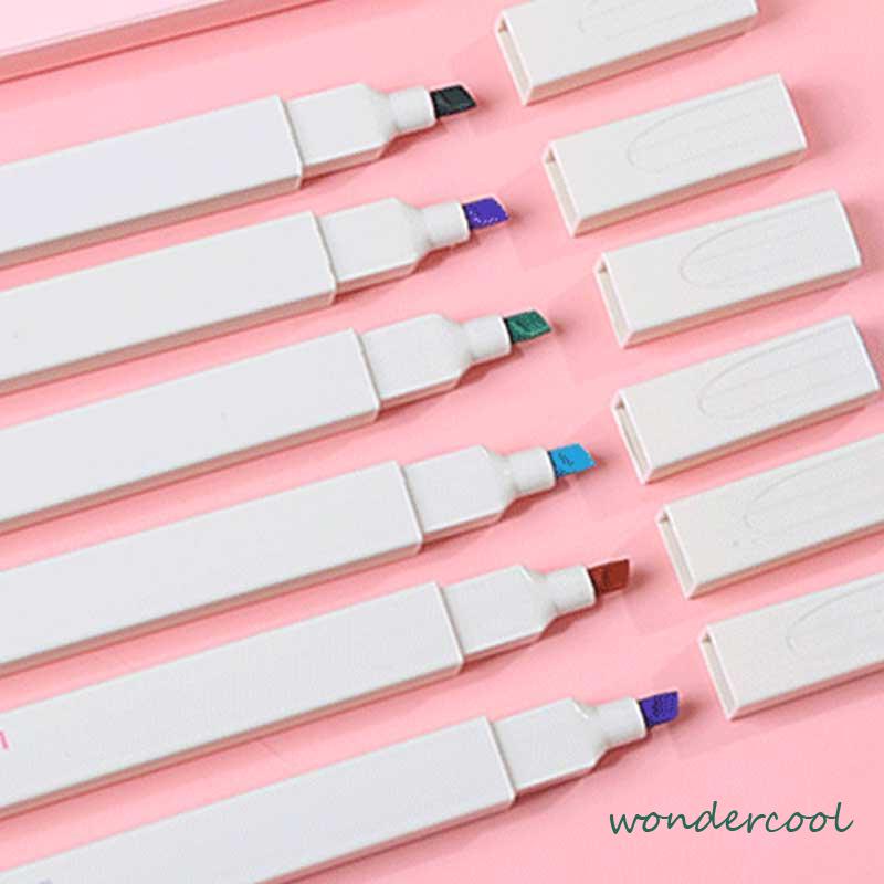 COD multicolor pena stabilo siswa 6PCS/set Stabilo / highlighter pastel 6 colors warna-Won